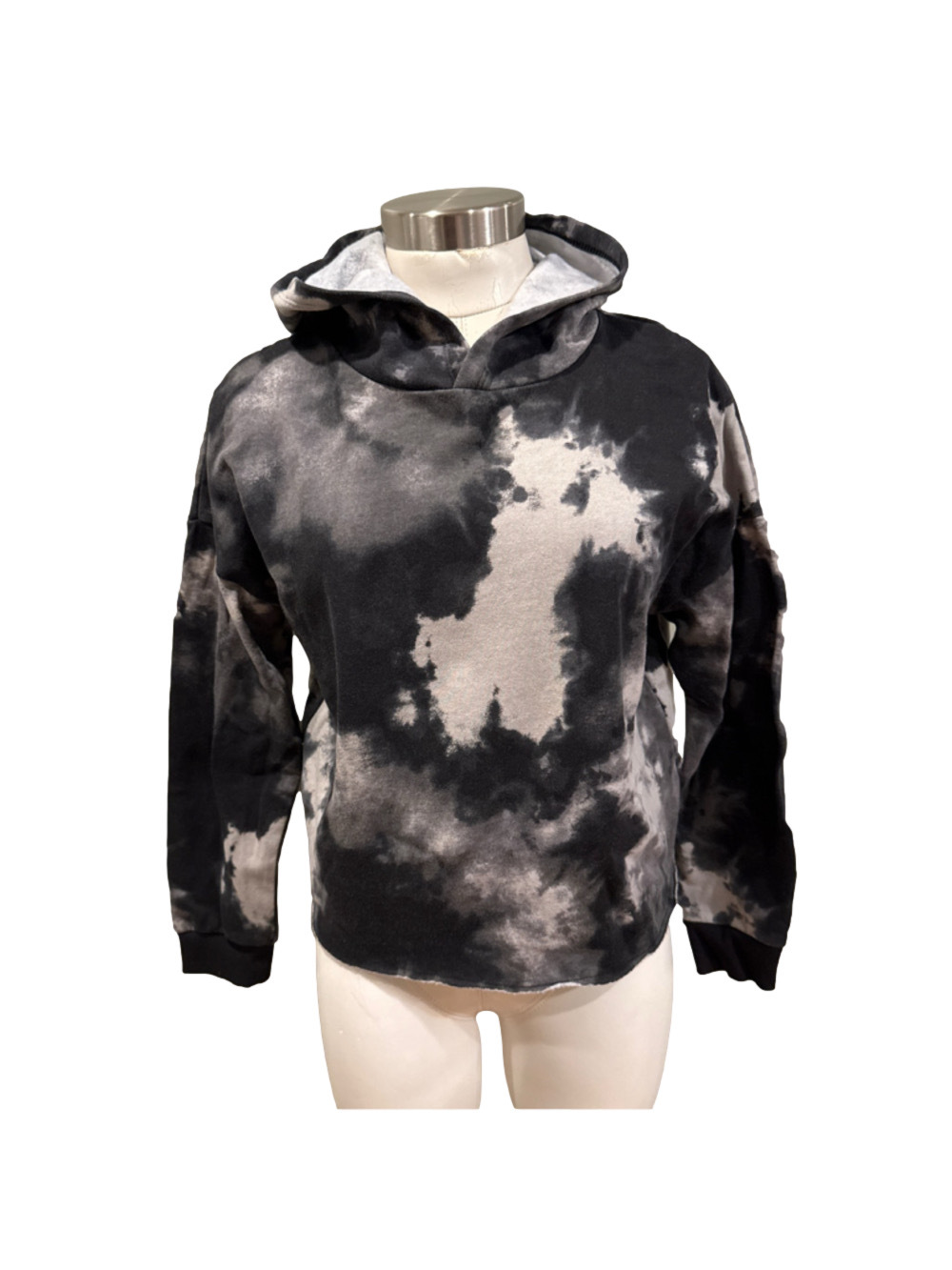 Girls Art Class Tie-Dye Hoodie XXL Black White